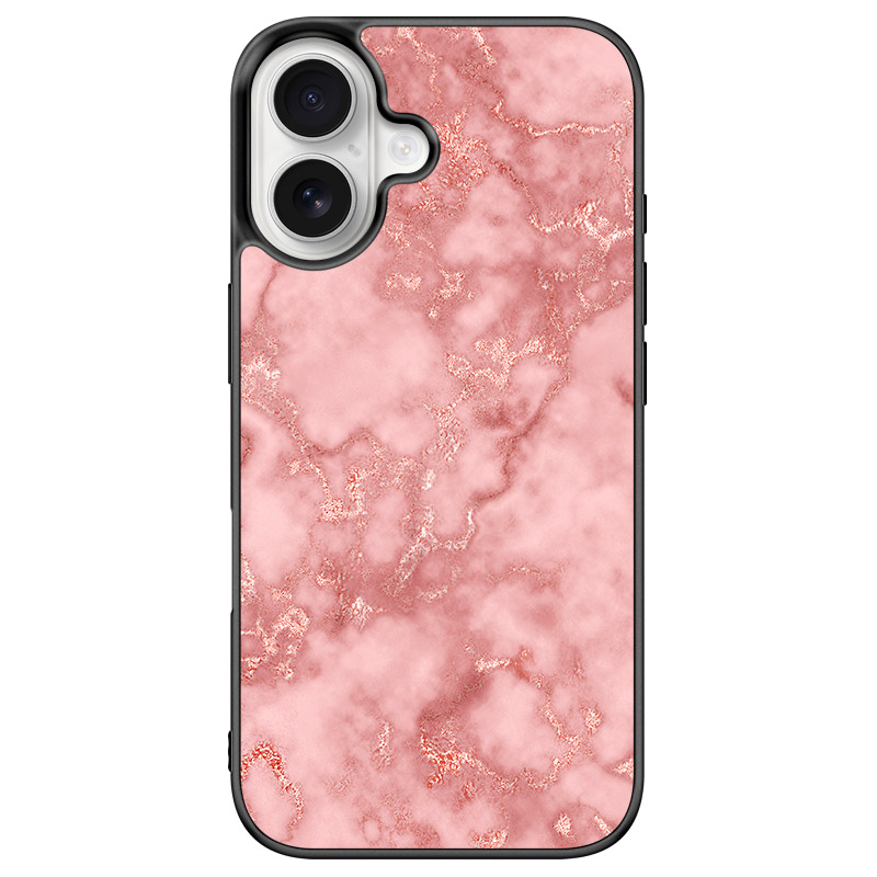 Marble Rose Pink Kryt iPhone 16
