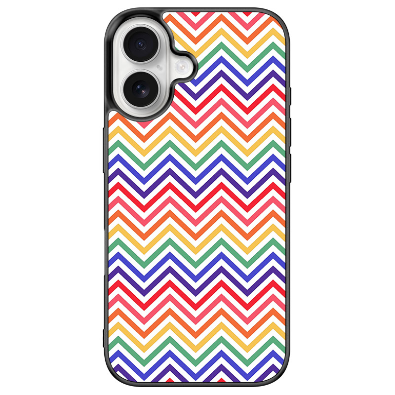Rainbow Geometric Kryt iPhone 16