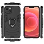 Ring Armor Case For Armored Cover Magnetic Holder Ring Black Kryt iPhone 14