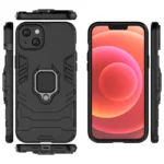 Ring Armor Case For Armored Cover Magnetic Holder Ring Black Kryt iPhone 14 Pro