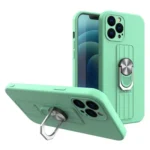 Ring Case Silicone Case With Finger Grip And Stand For Mint Kryt iPhone 12 Mini