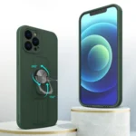 Ring Case Silicone Case With Finger Grip And Stand For Yellow Kryt iPhone 12 Pro Max
