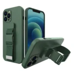 Rope Case Gel Case With A Chain Lanyard Bag Lanyard Dark Green Kryt iPhone 12 Pro Max