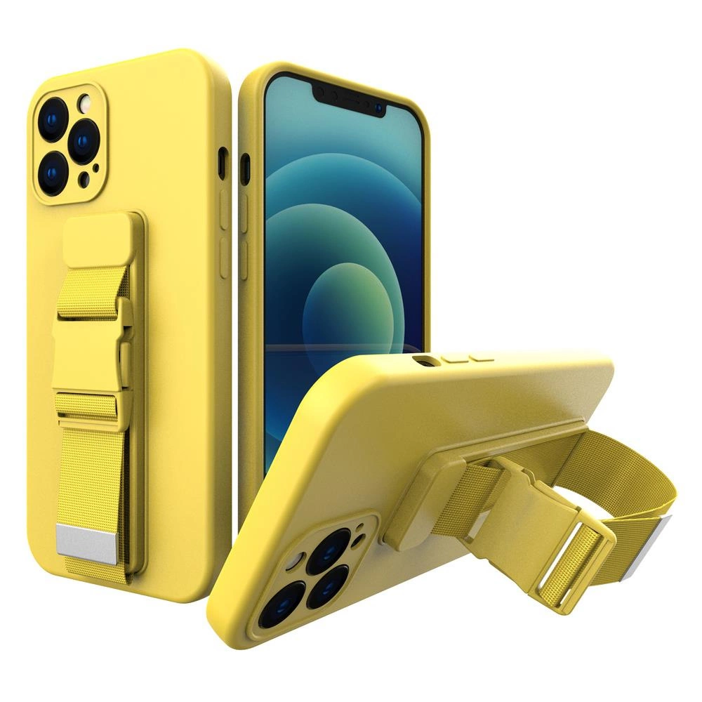 Rope Case Gel Case With A Chain Lanyard Bag Lanyard Yellow Kryt iPhone 13 Pro