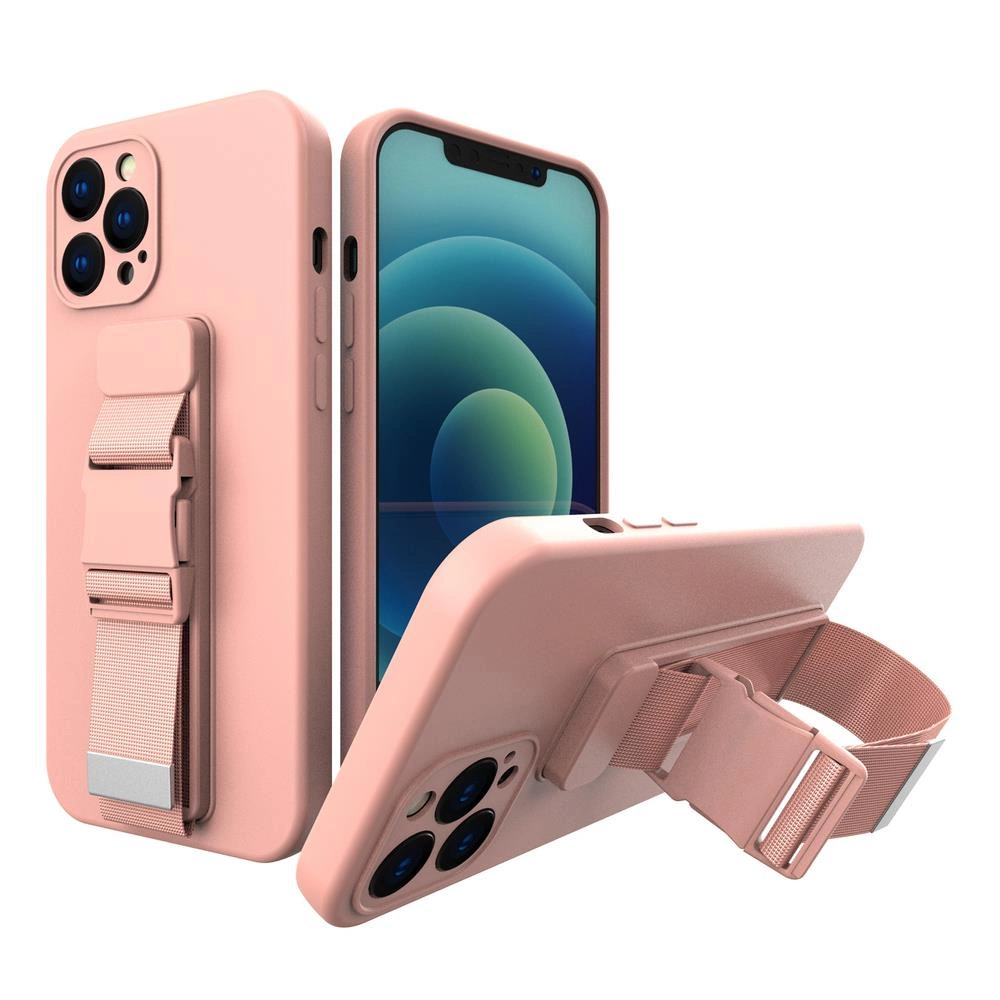 Rope Case Gel With A Chain Lanyard Bag Lanyard Pink Kryt iPhone XR