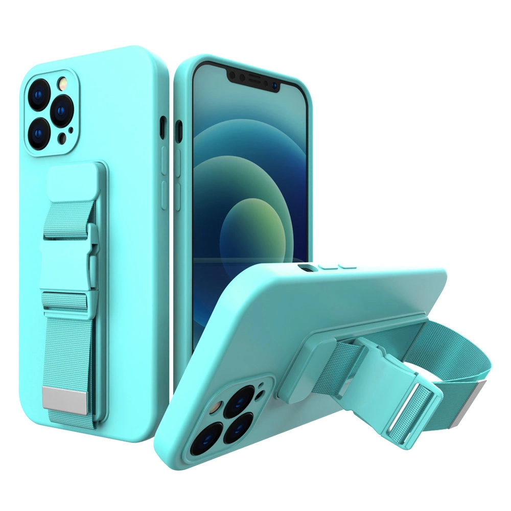 Rope Case Gel With A Chain Lanyard Bag Light Blue Kryt iPhone 12 Pro