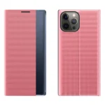 Sleep Case Bookcase Type Case With Smart Window For Pink Kryt iPhone 13 Pro