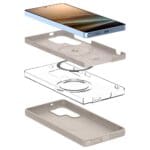 Spigen Silicone Fit Mag MagSafe Natural Titanium Kryt Samsung Galaxy S25 Ultra