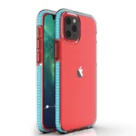 Spring Case Clear Tpu Gel Protective Cover With Colorful Frame For Light Blue Kryt iPhone 13 Mini