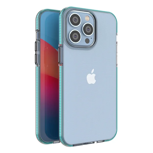 Spring Case For Silicone Cover With Frame Light Blue Kryt iPhone 14 Pro Max