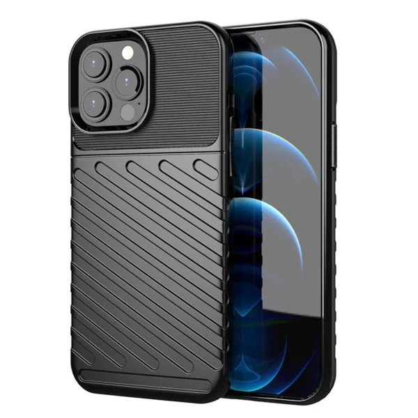 Thunder Case Flexible Tough Rugged Cover Tpu Case For Black Kryt iPhone 13 Pro Max
