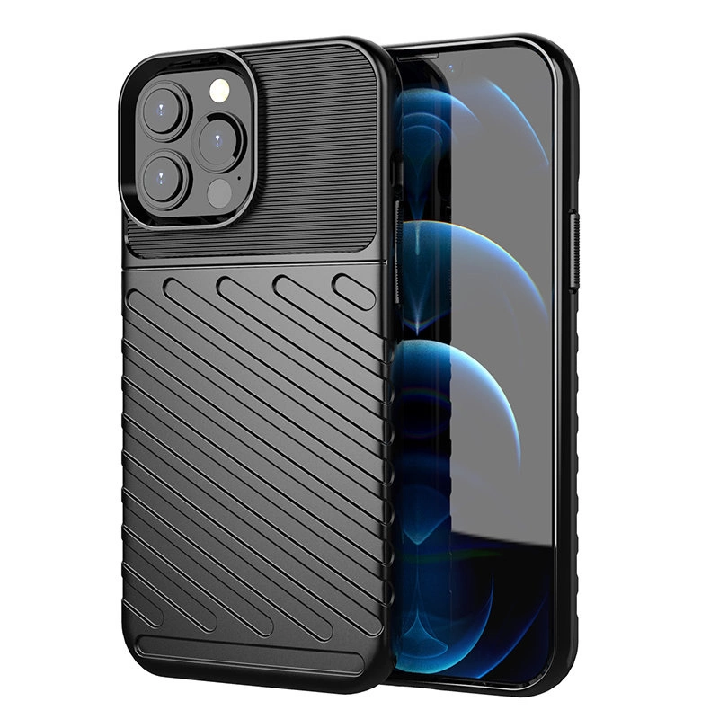 Thunder Case Flexible Tough Rugged Cover Tpu Case For Black Kryt iPhone 13 Pro Max