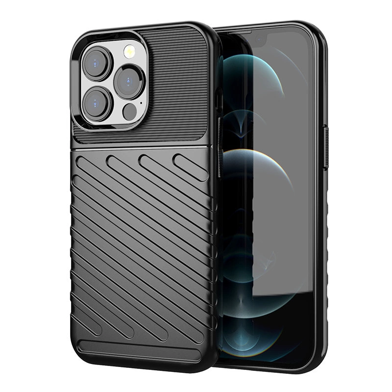 Thunder Case Flexible Tough Rugged Cover Tpu Case For Black Kryt iPhone 13 Pro
