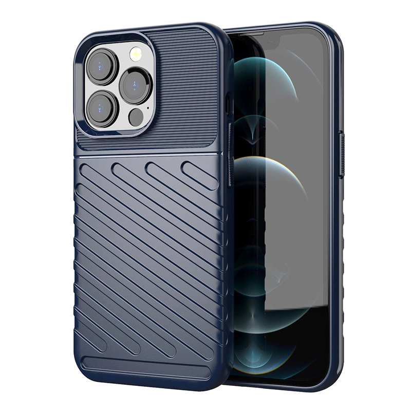 Thunder Case Flexible Tough Rugged Cover Tpu Case For Blue Kryt iPhone 13 Pro