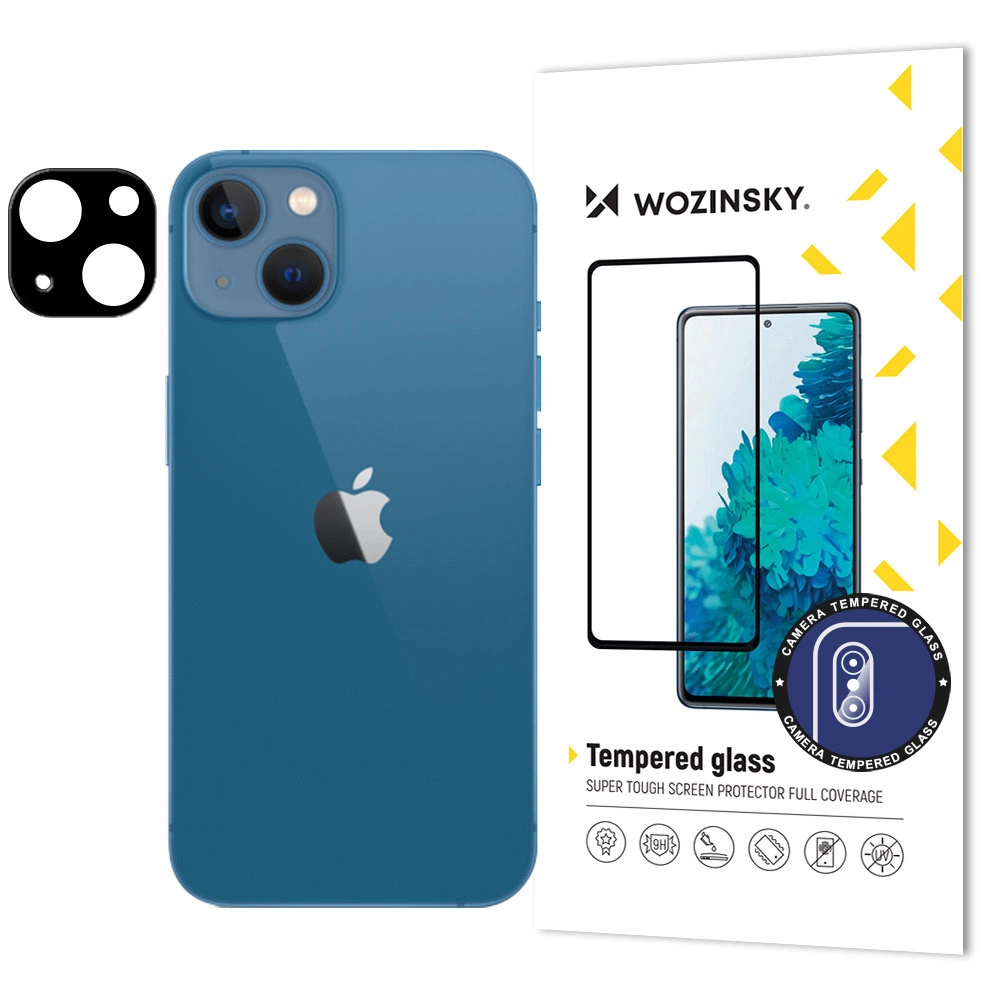 Wozinsky 9H Tempered Glass Full Camera Glass Black iPhone 15