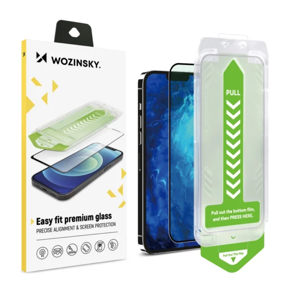 Wozinsky 9H Tempered Glass With Mounting Frame Plus Premium Glass Black iPhone 14 Plus