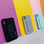 Wozinsky Kickstand Case Pink Silicone Case With Stand Kryt iPhone 13 Mini
