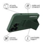 Wozinsky Kickstand Case Silicone Case With Stand Black Kryt iPhone 12 Pro Max