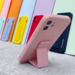 Wozinsky Kickstand Case Silicone Case With Stand Black Kryt iPhone 12 Pro Max