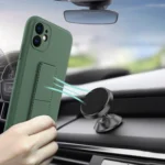 Wozinsky Kickstand Case Silicone Case With Stand Black Kryt iPhone 12 Pro Max