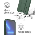 Wozinsky Kickstand Case Silicone Case With Stand Black Kryt iPhone 12 Pro Max