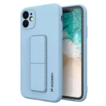 Wozinsky Kickstand Case Silicone Case With Stand For Light Blue Kryt iPhone 12 Pro Max