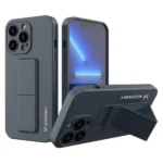 Wozinsky Kickstand Case Silicone Case With Stand For Navy Blue Kryt iPhone 13 Mini