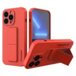 Wozinsky Kickstand Case Silicone Case With Stand For Red Kryt iPhone 13