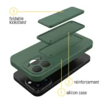 Wozinsky Kickstand Case Silicone Case With Stand For Red Kryt iPhone 13