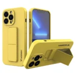 Wozinsky Kickstand Case Silicone Case With Stand For Yellow Kryt iPhone 13 Pro Max
