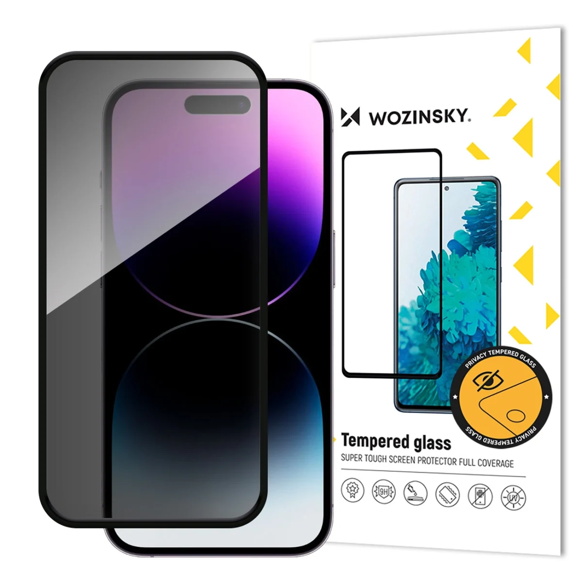 Wozinsky Privacy Glass Tempered Glass Privacy With Anti-Spy Filter iPhone 16 Plus