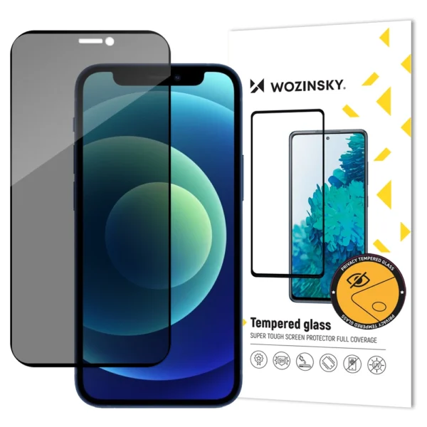 Wozinsky Privacy Glass Tempered Glass With Anti Spy Privatizing Filter iPhone 12/12 Pro