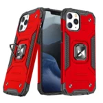 Wozinsky Ring Armor Case For Armored Cover Magnetic Holder Ring Red Kryt iPhone 14 Pro Max
