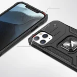 Wozinsky Ring Armor Case Kickstand Tough Rugged Cover For Black Kryt iPhone 13 Pro Max