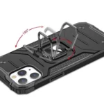 Wozinsky Ring Armor Case Kickstand Tough Rugged Cover For Black Kryt iPhone 13 Pro Max