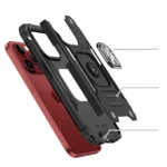 Wozinsky Ring Armor Ring Armor Case - Red Kryt iPhone 15 Pro