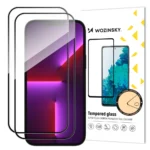 Wozinsky Set Of 2X Super Durable Full Glue Tempered Glass Full Screen With Frame Case Friendly Black iPhone 14 Pro Max