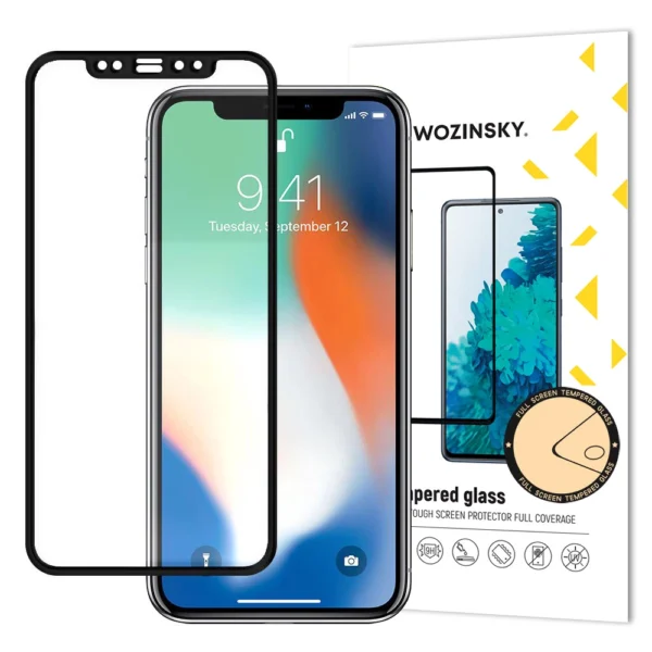 Wozinsky Super Tough Full Glue Tempered Glass Full Screen With Frame Case Friendly Apple Black iPhone 11/XR