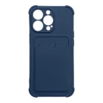 Card Armor Pouch Cover For Card Wallet Silicone Air Bag Armor Navy Blue Kryt iPhone 13 Pro Max