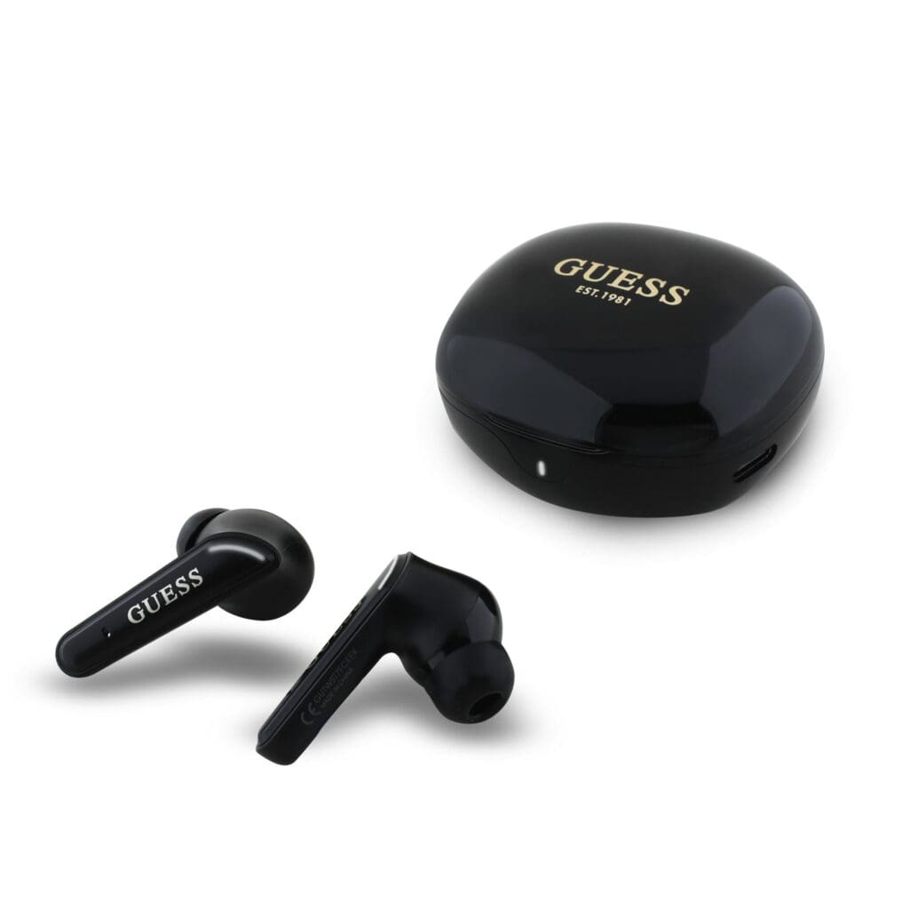 Guess Glossy Classic Logo TWS Wireless Headphones Black