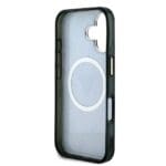 Guess IML 4G Glitter and Triangle Logo MagSafe Black Kryt iPhone 16