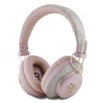Guess PU 4G Metal Logo ENC Wireless Headphones Pink