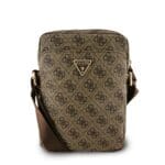 Guess PU 4G Triangle Logo Bag 8" Brown