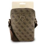 Guess PU 4G Triangle Logo Bag 8" Brown