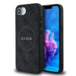 Guess PU Leather 4G Colored Ring MagSafe Black Kryt iPhone 16e