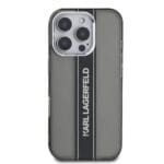 Karl Lagerfeld IML Stripe Logo Black Kryt iPhone 16 Pro
