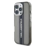 Karl Lagerfeld IML Stripe Logo Black Kryt iPhone 16 Pro Max