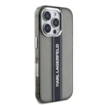 Karl Lagerfeld IML Stripe Logo Black Kryt iPhone 16 Pro Max