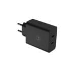 Motorola MCD-1252 TurboPower Duo 2xUSB-C 125W Travel Charger + USB-C/USB-C Data Cable Black