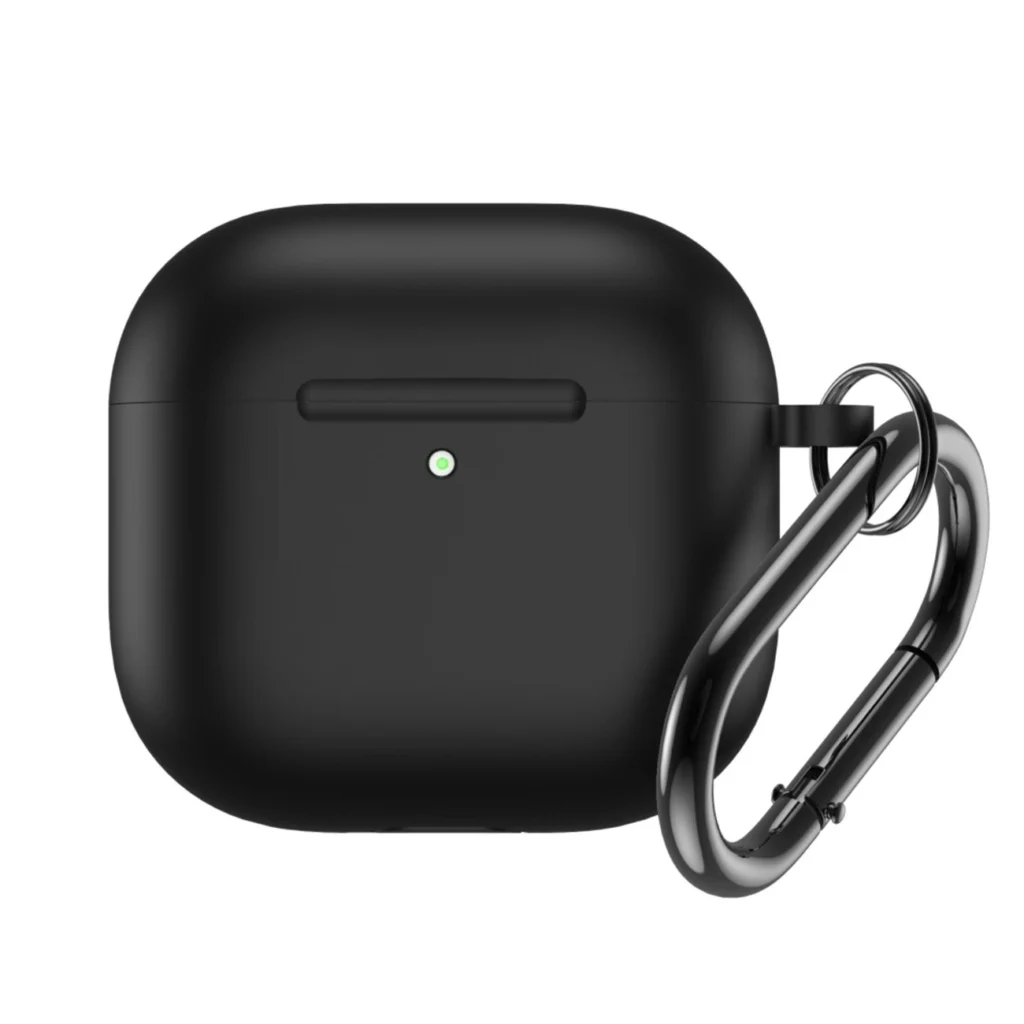 Silicone Case With Carabiner Black Kryt AirPods 4